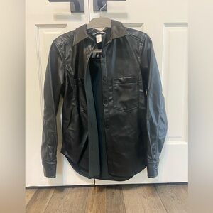 H&M thin leather jacket